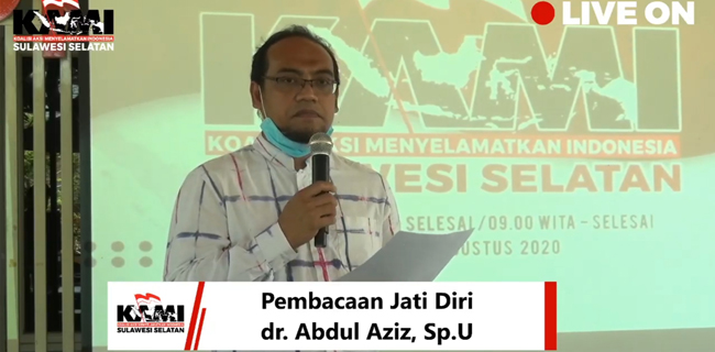 Deklarator KAMI Sulsel, dr. Abdul Aziz Sp.U/Rep/RMOL