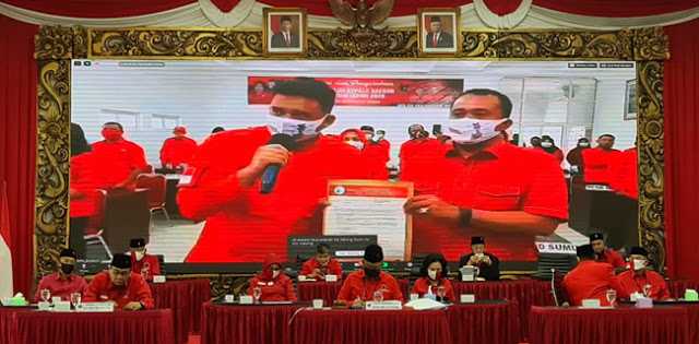 PDIP Resmi Usung Menantu Jokowi Berpasangan Dengan Kader Gerindra Di Pilkada Medan