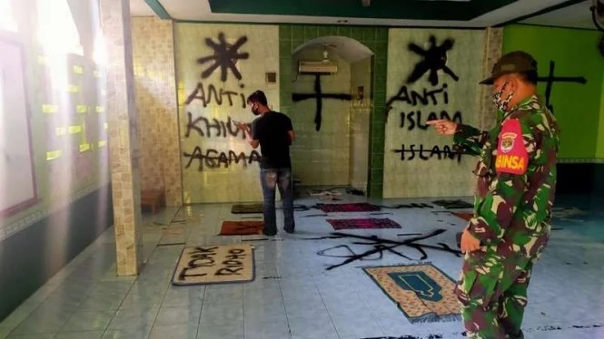 Aksi vandalisme di Musala Tangerang