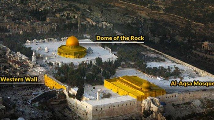 The Dome of Rock dan masjid Al Aqsa.