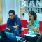 Peneliti Indonesia Corruption Watch Kurnia Ramadhana dan Lalola Easter, saat diskusi di Kantor Pusat ICW, di Kalibata, Jakarta Selatan, Ahad, 28 April 2019. (Foto: TEMPO/Egi Adyatama)