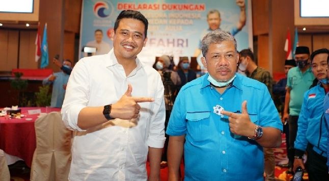 Bobby Nasution dan Wakil Ketua Umum Partai Gelora Fahri Hamzah