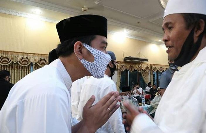 Gibran Rakabuming dalam acara doa bersama di Surakarta, Agustus lalu.