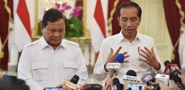 Presiden Jokowi bersama Prabowo
