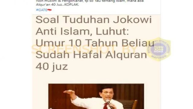Luhut Sebut Sejak Kecil Jokowi Sudah Hafal Quran 40 Juz, Cek Faktanya