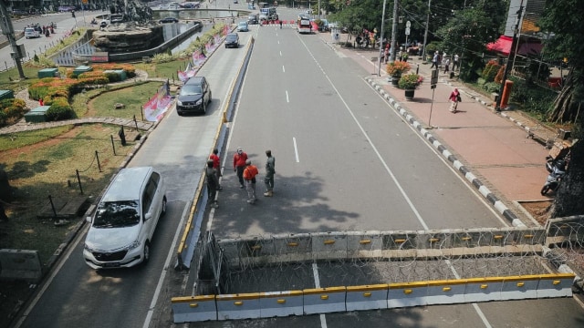 Antisipasi Demo BEM SI Tolak Omnibus Law, Polisi Tutup Jalan di Sekitar Istana