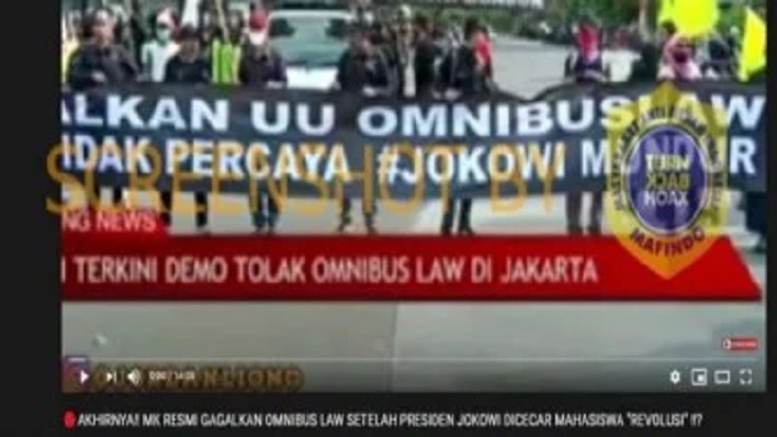 Hoax MK gagalkan omnibus law setelah Jokowi didemo mahasiswa