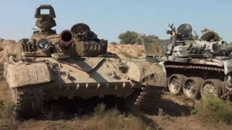 Tank militer Armenia terbengkalai di wilayah Azerbaijan