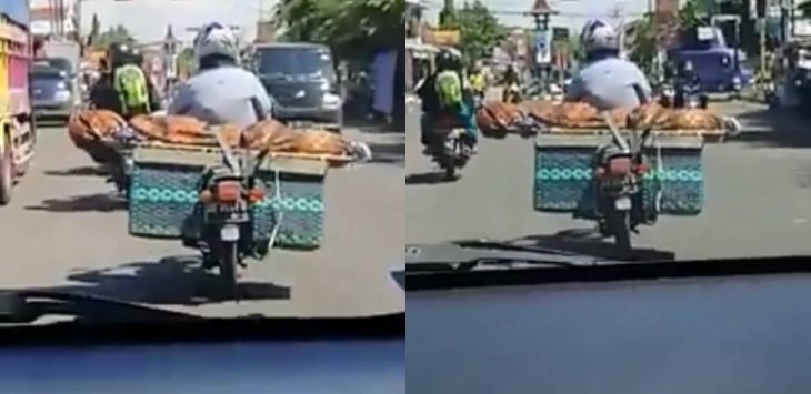 Viral Pria Bawa Jenazah Pakai Motor di Atas Bronjong di Boyolali
