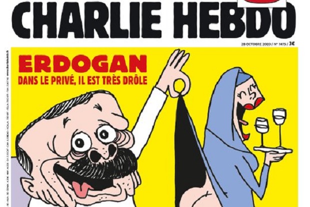 Setelah Nabi Muhammad, Charlie Hebdo Pajang Kartun Erdogan Cabul