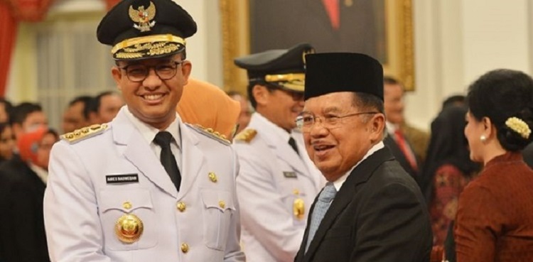 Gubernur DKI Jakarta, Anies Baswedan dan Jusuf Kalla