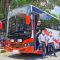 Dahlan Iskan naik bus listrik di Madiun