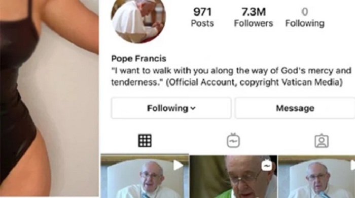 Paus Fransiskus Kepergok Like dan Komentari Foto Hot Model Seksi