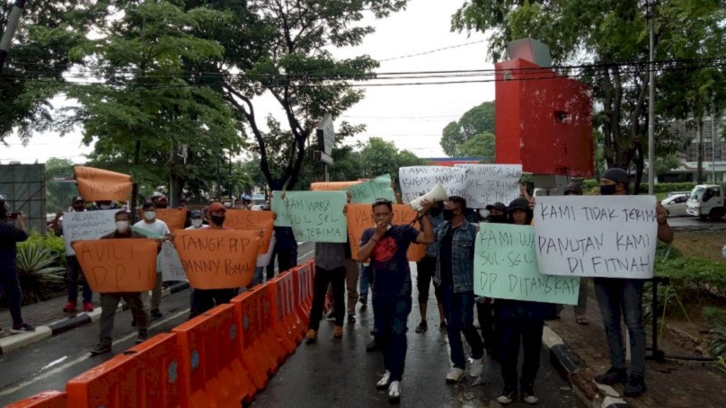 Ratusan Massa Aliansi Bugis Makassar Bersatu Demo Polda Tuntut Tangkap Danny Pomanto