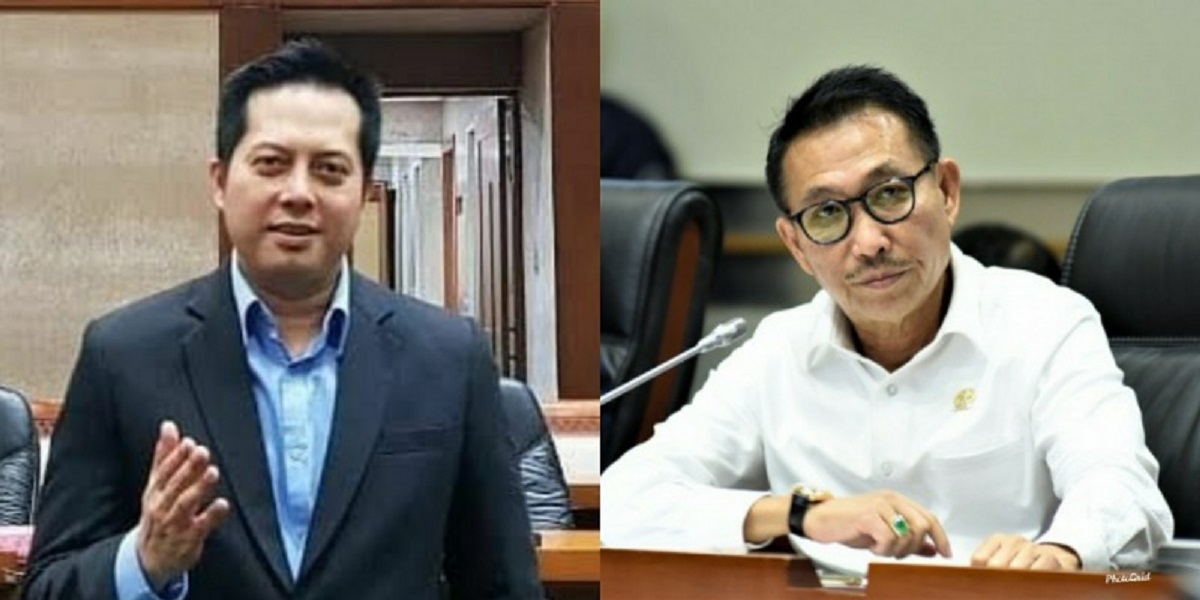 Dua anggota DPR dari PDIP Herman Herry dan Ihsan Yunus/