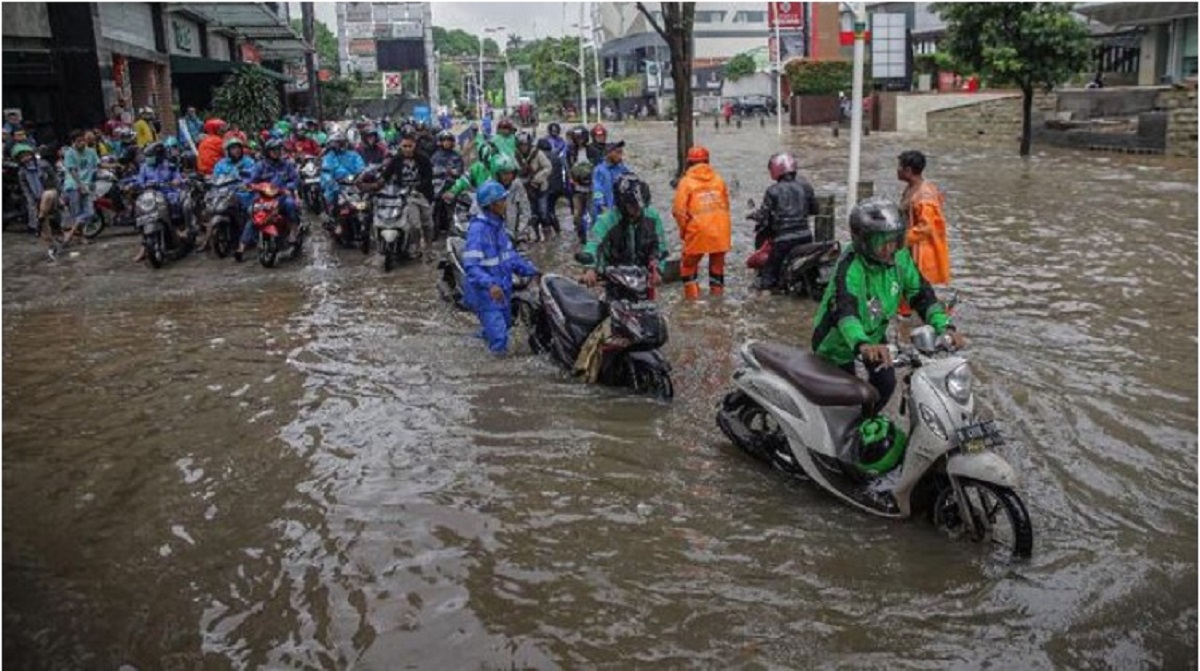 Ilustrasi banjir di Jakarta dan sekitarnya