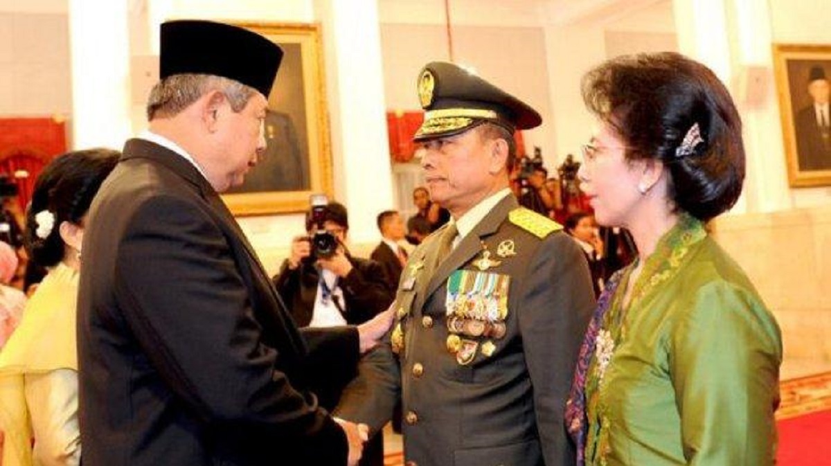 Foto pelantikan Moeldoko menjadi Panglima TNI pada masa pemerintahan Presiden Susilo Bambang Yudhoyono pada tahun 2013 lalu.