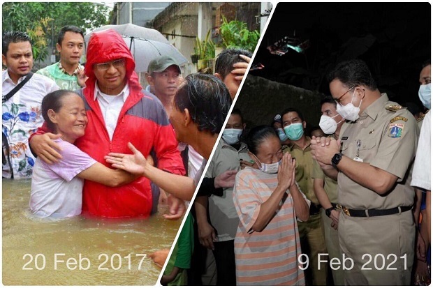 Dulu Cipinang Melayu Langganan Banjir saat Musim Hujan, Anies Posting Foto Kenangan Tahun 2017