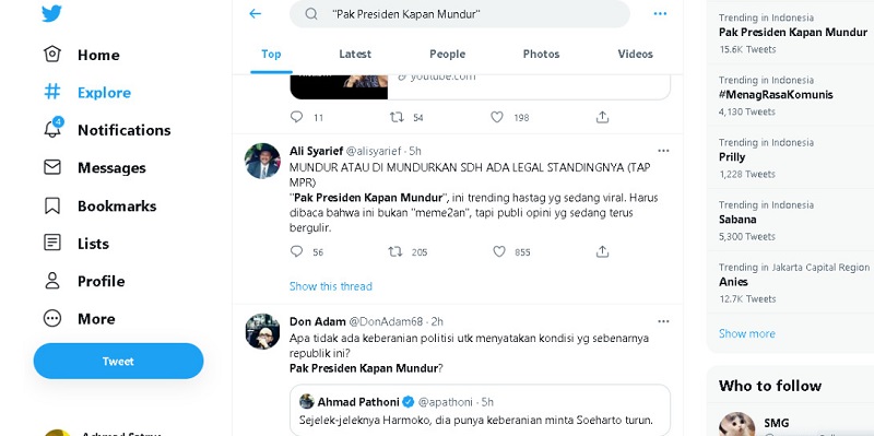 RR Hingga Don Adam Respon Hastag "Pak Presiden Kapan Mundur (PPKM)" Di Twitter, Ada Apa?