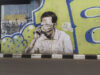 Mural Wajah Mirip Jokowi Tertutup Masker Hiasi Flyover Pasupati Bandung