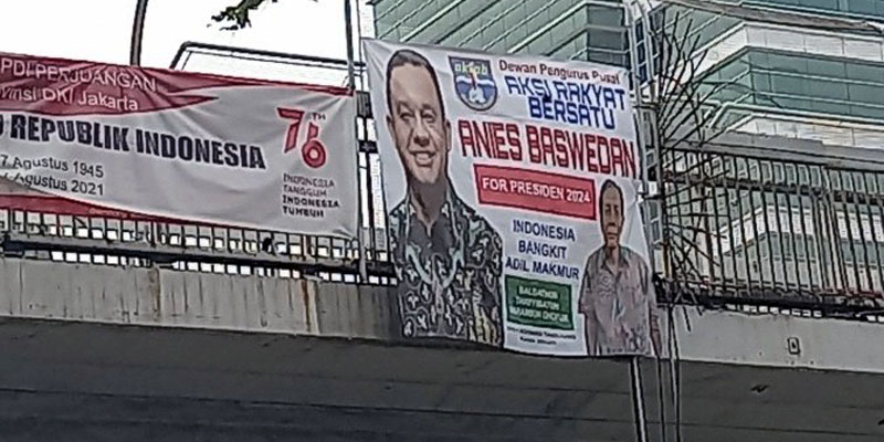 Tanpa Lambang Parpol, Spanduk "Anies for Presiden 2024" Mulai Hiasi Jakarta