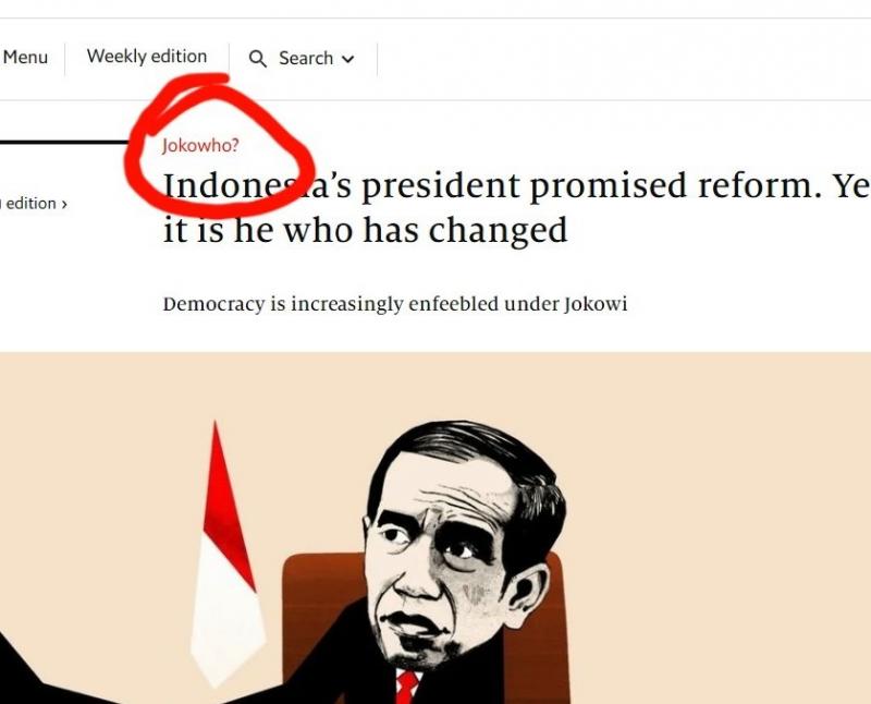 Media Asing Bongkar Kegagalan Jokowi, Penulisan `Jokowho` Jadi Sorotan