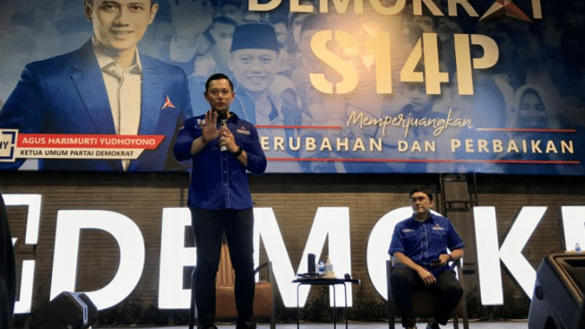 Ilustrasi-Ketua Umum DPP Partai Demokrat Agus Harimurti Yudhoyono (AHY)\ ([ANTARA/Genta Tenri Mawangi])